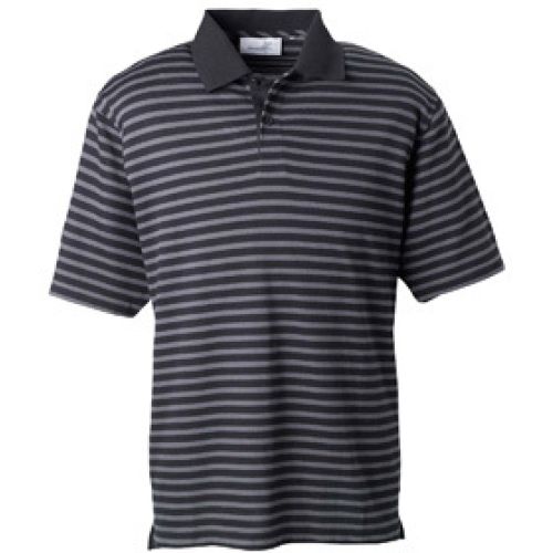 Mens Dual Tone Piqué Stripe Polo