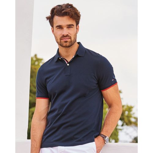 Sanders Tipped Cotton Piqué Sport Shirt