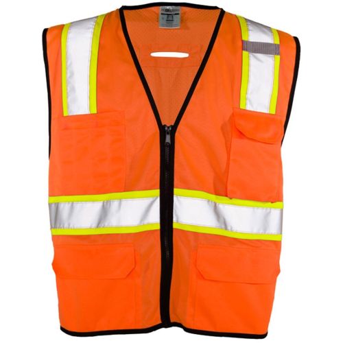 6 Pocket Contrast Class 2 Vest – 1580-1581