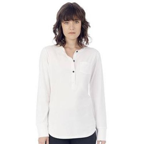 Donna Organic Pima Cotton Henley with Pocket