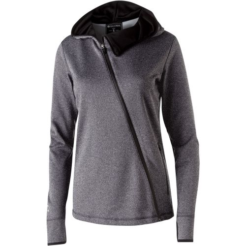 Ladies’ Polyester Fleece Full Zip Hooded Artillery Angled Jacket