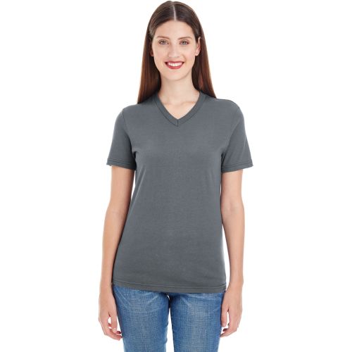 Ladies’ Fine Jersey Short-Sleeve V-Neck