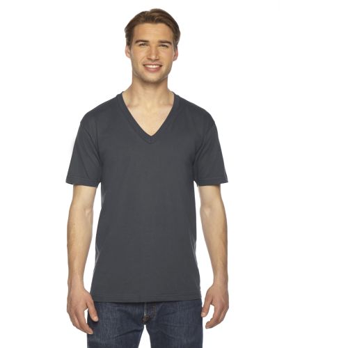 Unisex USA Made Fine Jersey Short-Sleeve V-Neck T-Shirt