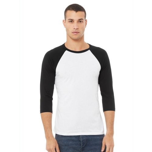 Bella + Canvas Unisex Three-Quarter Sleeve Baseball Tee – 3200