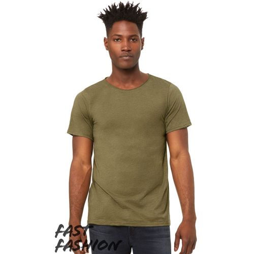 Fast Fashion Unisex Triblend Raw Neck Tee – 3414