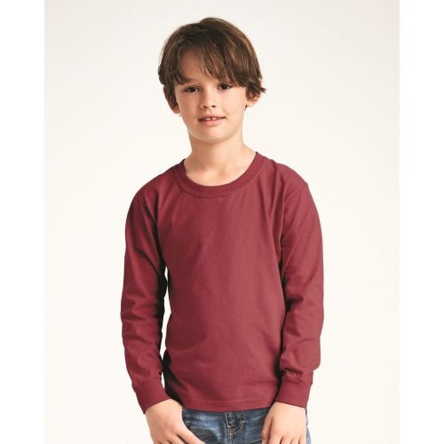 Garment-Dyed Youth Midweight Long Sleeve T-Shirt – 3483
