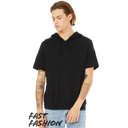 Fast Fashion Jersey Short Sleeve Hoodie