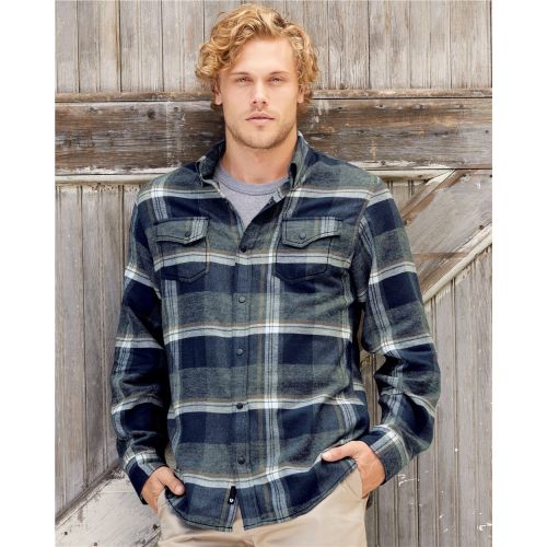Snap Front Long Sleeve Plaid Flannel Shirt – 8219