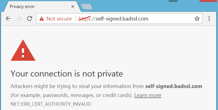 SSL warning